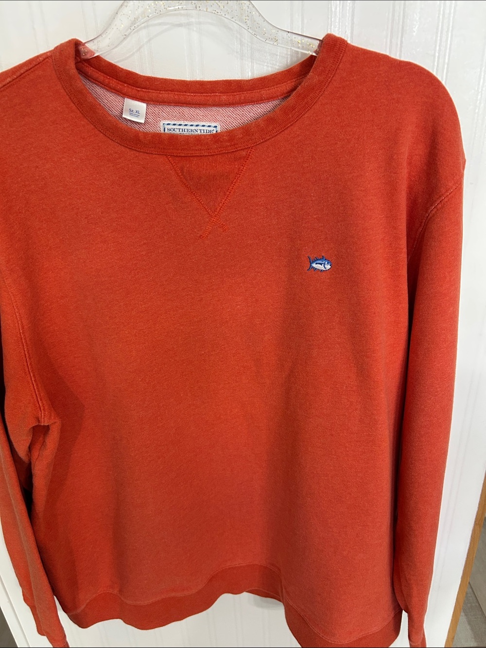 Southern Tide Men’s Rust Orange Crewneck Sweatshirt